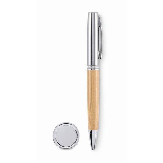 Kugelschreiber Metall/Bambus