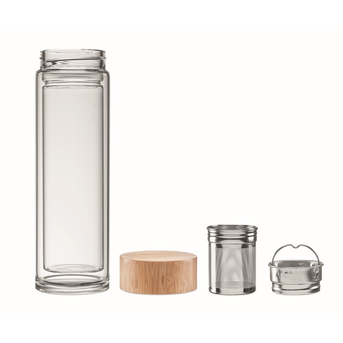 Trinkflasche Glas 400ml