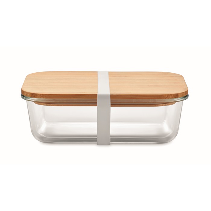 Lunchbox Glas mit Bambus