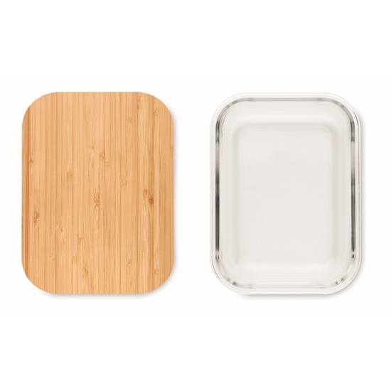 Lunchbox Glas mit Bambus