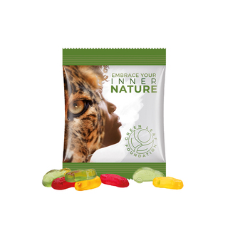 Minitüte,15 g, Folie weiß, Trolli Fruchtgummi Autos