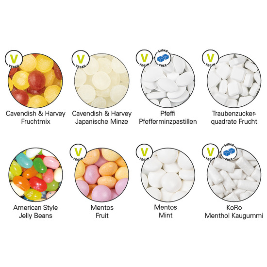 Schiebedeckeldose, Mini Bonbons Japanische Minze