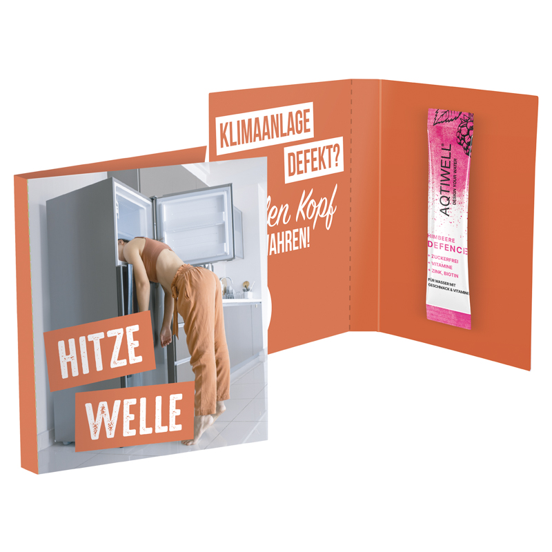 Werbekarte Midi, Aqtiwell® DEFENCE