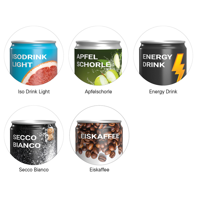 Getränkedose 250 ml Energy Drink, Sleeve-Folie transparent