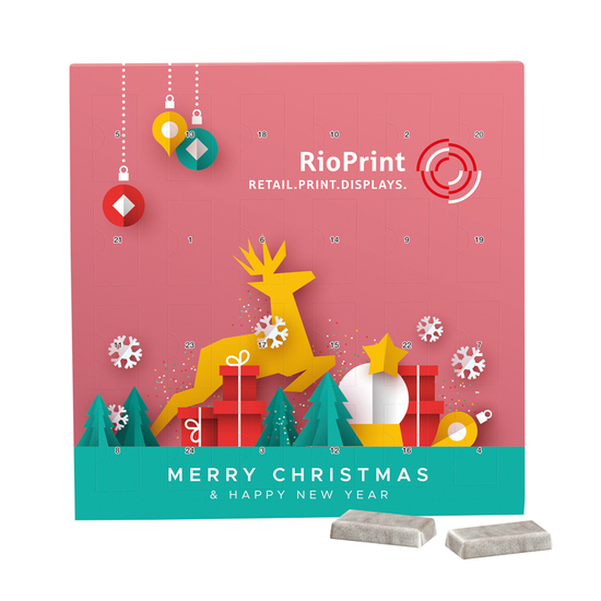 Täfelchen Adventskalender, Alpenmilch-Schokotäfelchen