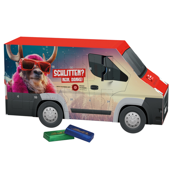 Adventskalender Transporter, Lindt Schokotäfelchen