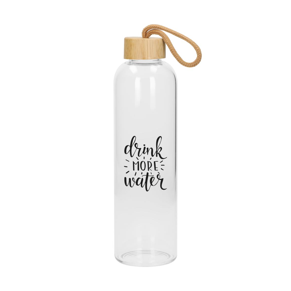 Glasflasche mit Hülle "Bamboo" 1,0 l