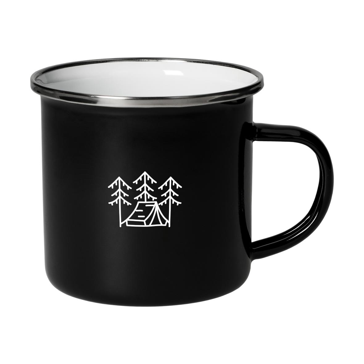 Emaille-Becher "Cozy", 300 ml, schwarz