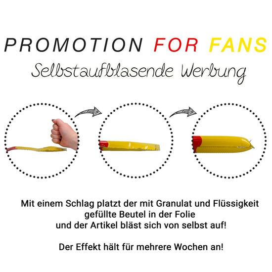 Fahne, selbstaufblasend "Deutschland", klein