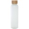 Lume 500 ml Flasche aus mattiertem Kalknatronglas mit Bambusdeckel