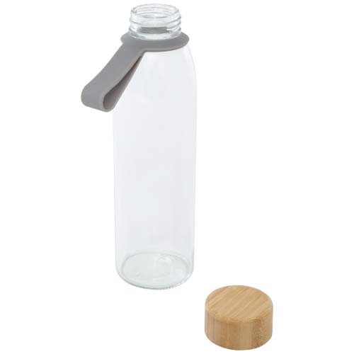 Porto 500 ml Glas-Flasche mit Silikongriff und Bambusdeckel