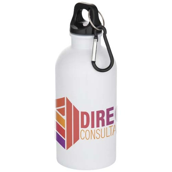 Oregon 400 ml RSC-zertifizierte einwandige Sublimation Trinkflasche aus recyceltem Edelstahl mit Karabinerhaken