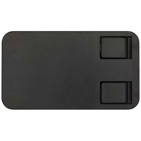 Alhena Klappbare Smartphonehalterung aus recyceltem Kunststoff mit Metallständer für den Schreibtisch