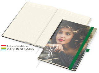 Match-Book Creme Bestseller A4 Cover-Star gloss-individuell, grün