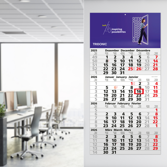 4-Monatskalender Mega 4 Bestseller (Einblatt)