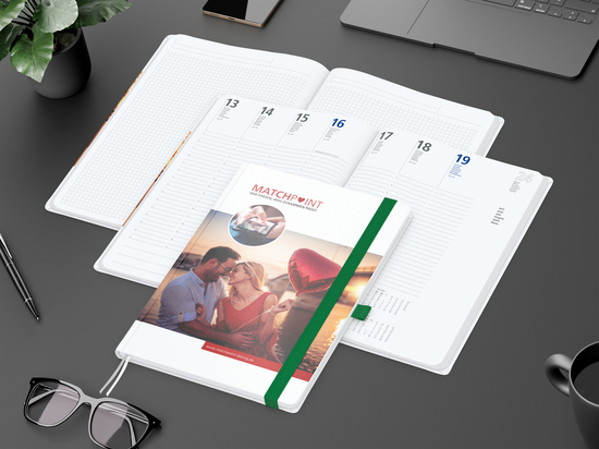 Wochenplaner Match-Hybrid White A4 Cover-Star Bestseller