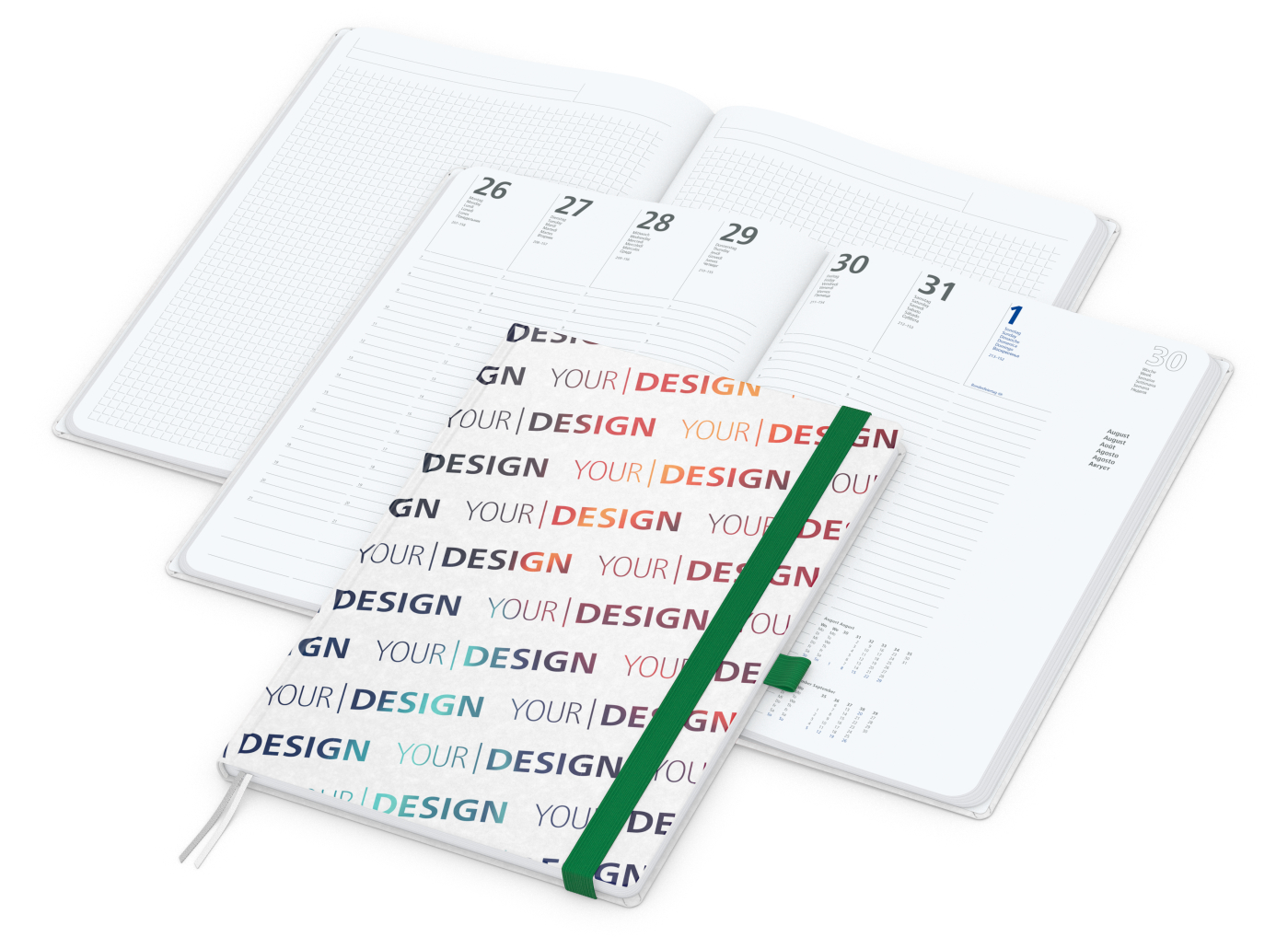 Wochenplaner Match-Hybrid White A4 Natura Bestseller