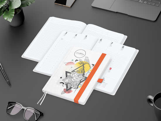 Wochenplaner Match-Hybrid White A5 Natura Bestseller