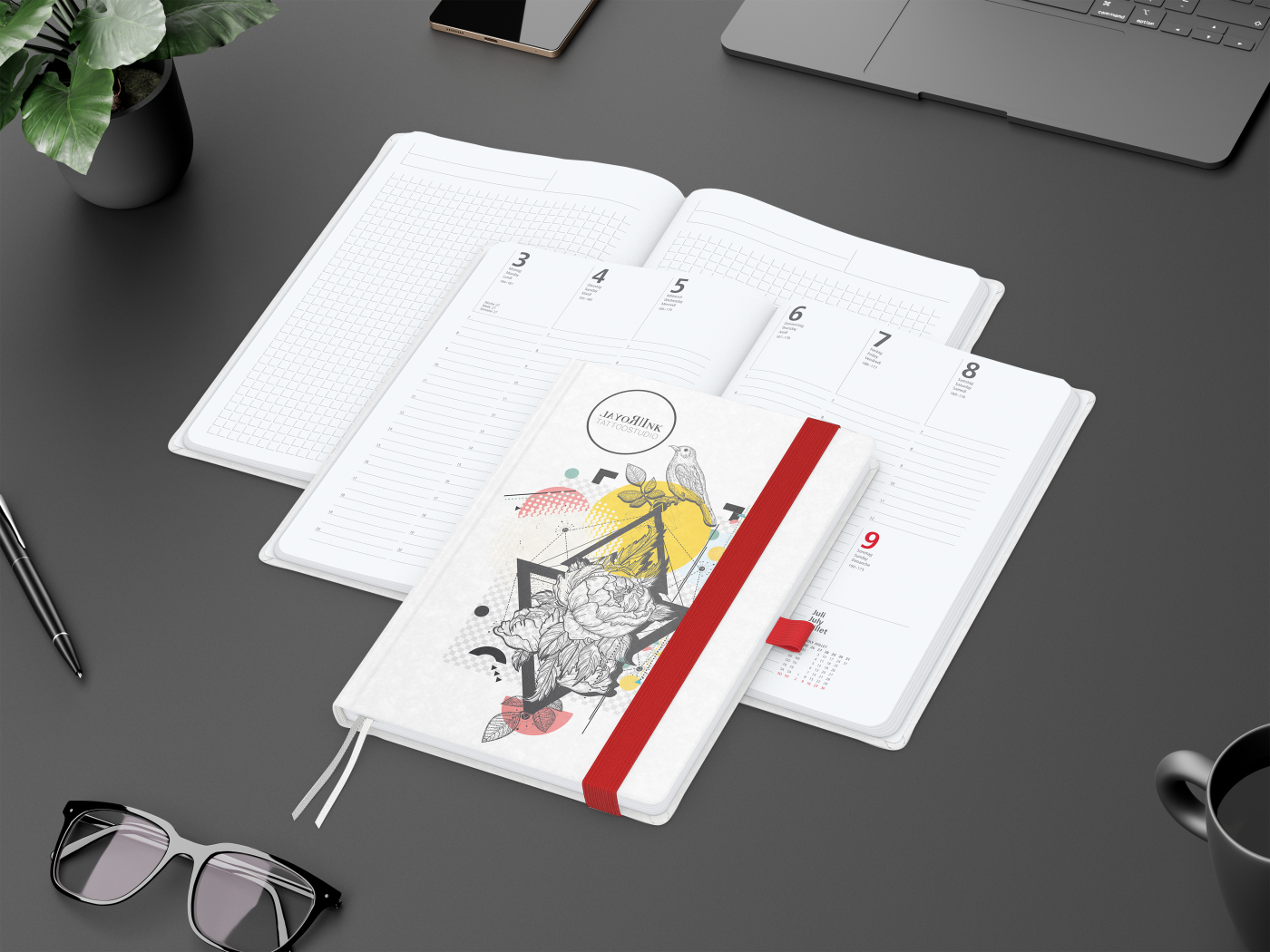 Wochenplaner Match-Hybrid White A5 Natura Bestseller