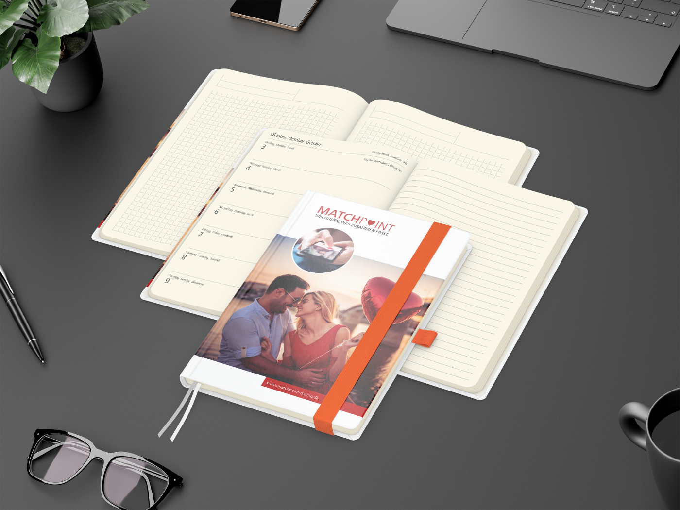 Wochenplaner Match-Hybrid Creme A5 Cover-Star Bestseller