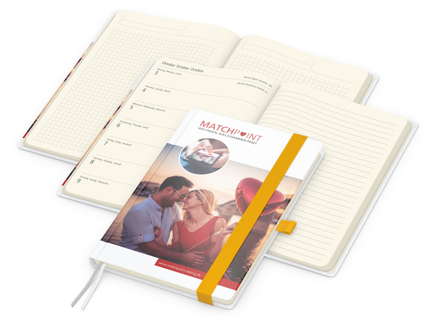Wochenplaner Match-Hybrid Creme A5 Cover-Star Bestseller