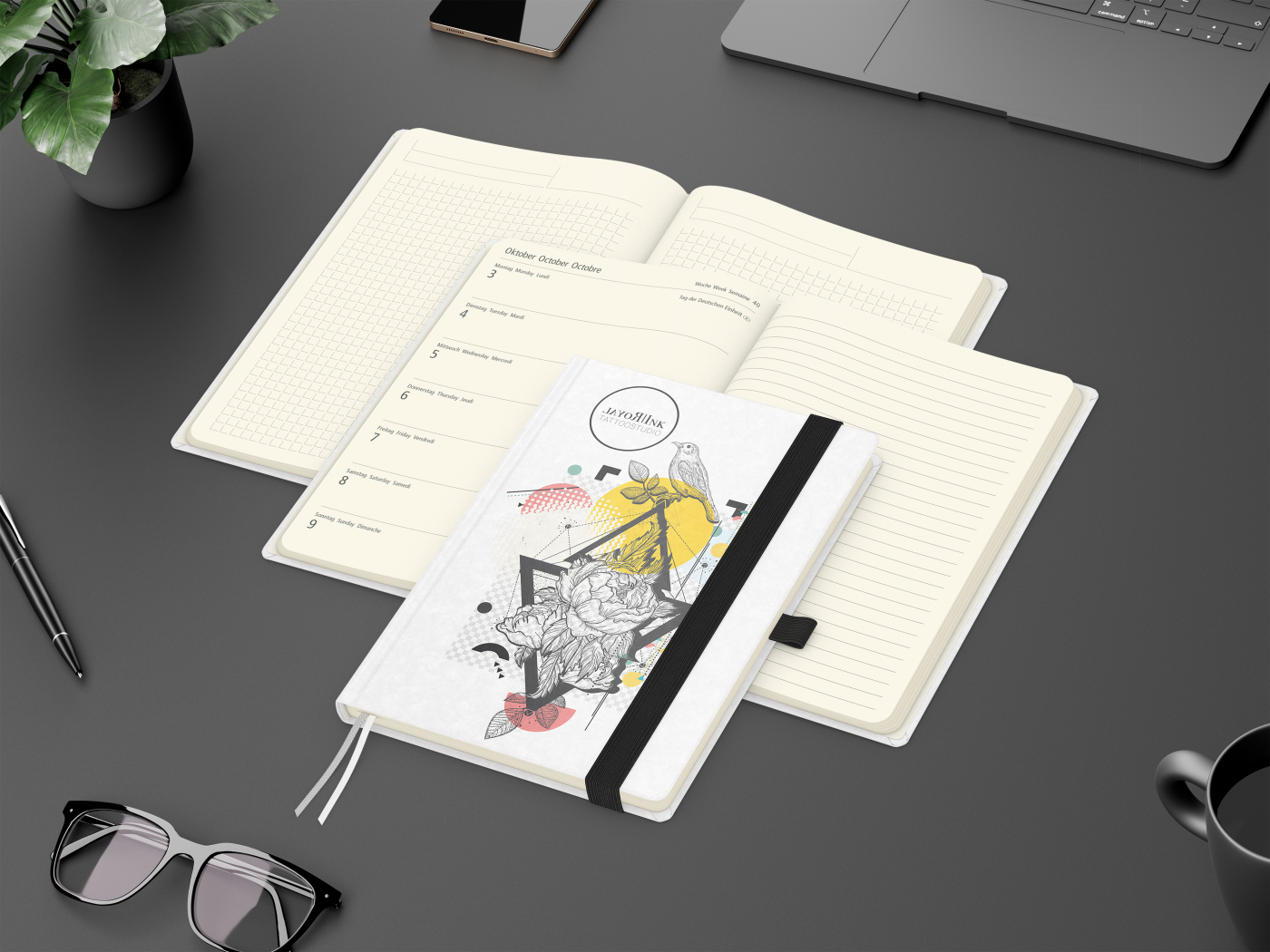 Wochenplaner Match-Hybrid Creme A5 Natura Bestseller