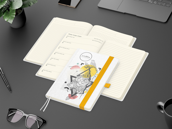 Wochenplaner Match-Hybrid Creme A5 Natura Bestseller