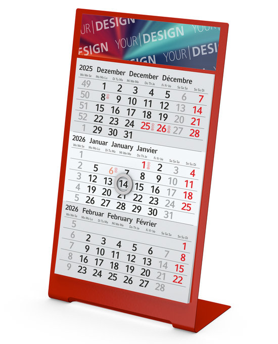 Tischkalender Desktop 3 Color, 1-Jahres-Kalendarium Bestseller