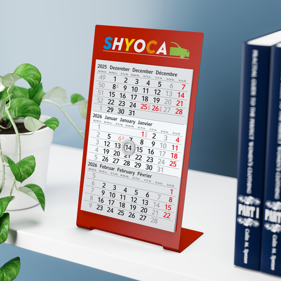 Tischkalender Desktop 3 Color, 1-Jahres-Kalendarium Bestseller