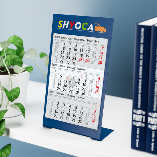 Tischkalender Desktop 3 Color, 2-Jahres-Kalendarium Bestseller