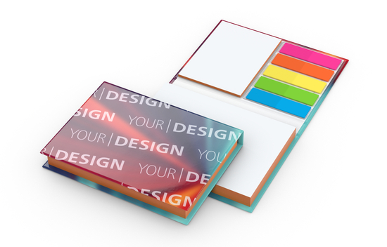 Haftnotiz-Set Prag Bookcover White Bestseller, 100/25 Blatt, Farbschnitt