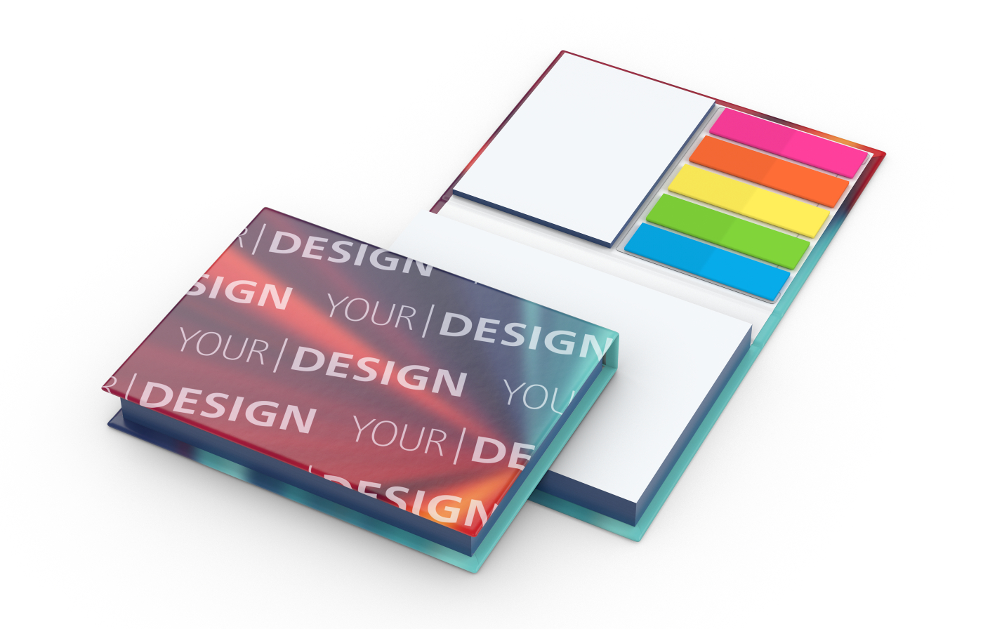 Haftnotiz-Set Prag Bookcover White Bestseller, 100/25 Blatt, Farbschnitt