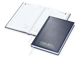 Buchkalender Advance Bestseller inkl. Siebdruck-Digital, dunkelblau