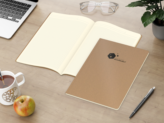 Notizbuch Copy-Book Creme Bestseller, A4, braun