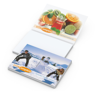 Haftnotiz Cover Karton White 100 × 72 Bestseller, gloss-individuell