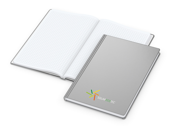 Notizbuch Easy-Book Basic Bestseller, A5, silber inkl. Siebdruck-Digital