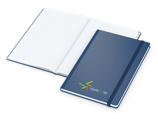 Notizbuch Easy-Book Comfort Bestseller, Large, dunkelblau inkl. Siebdruck-Digital