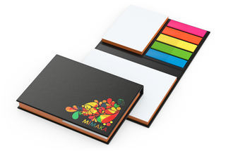 Haftnotiz-Set London Bookcover White Bestseller, matt-individuell, Farbschnitt orange