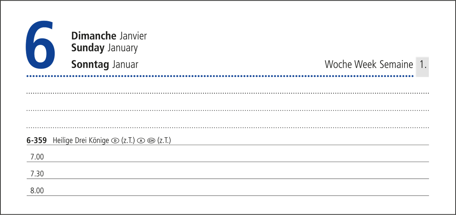 Buchkalender Manager Register Bestseller inkl. Siebdruck-Digital