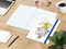 Notizbuch Match-Book White Bestseller, A4, Natura, individuell, mittelblau