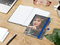 Notizbuch Match-Book White Bestseller, A5, Cover-Star, matt-individuell, mittelblau