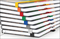 Notizbuch Match-Book White Bestseller, A5, Cover-Star, matt-individuell, mittelblau