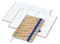 Wochenplaner Match-Hybrid White Bestseller, A5, Natura braun-individuell, mittelblau