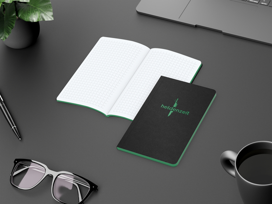 Notizbuch Tablet-Book Slim Bestseller, Pocket, grün