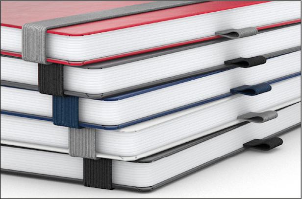 Notizbuch Vision-Book Creme Bestseller, A5, dunkelblau inkl. Goldprägung