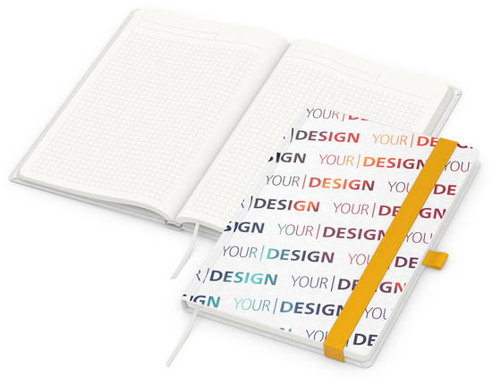 Notizbuch Match-Book, A5, Natura Recycling, gelb