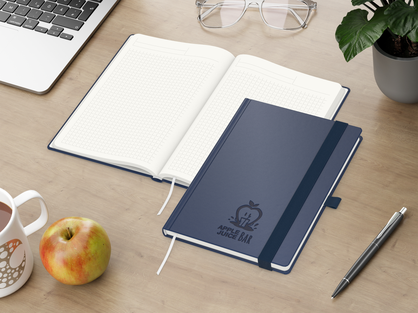 Notizbuch Organic-Book Recycling, dunkelblau
