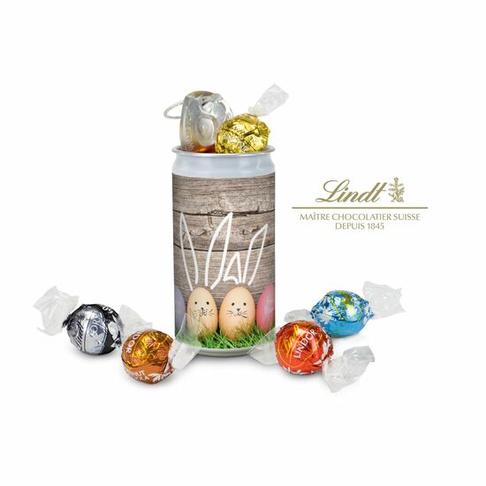 Geschenkartikel / Präsentartikel: Lindt-Geheimnis Ostern - Etikett Frohe Ostern - EierHasen 2K1679b