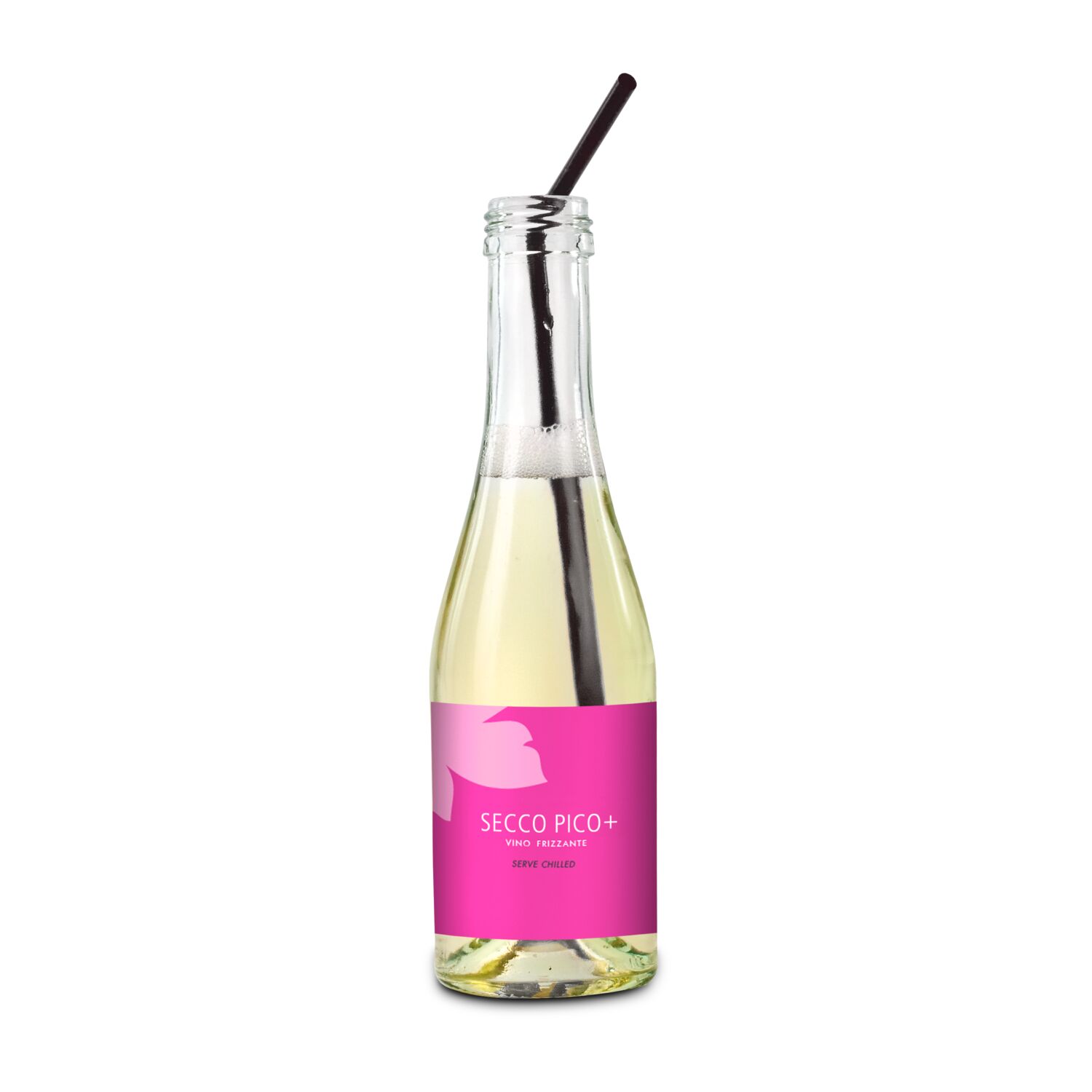 Promo Secco Piccolo - Flasche klar - Kapsel silber, 0,2 l 2K1919b