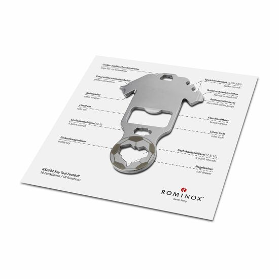 ROMINOX® Key Tool Football (18 Funktionen) Danke 2K2103h